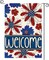 Patriotic 4th of July Garden Flag 12x18 Inch Double Sided Outside, Welcome Floral Daisy Yard Outdoor Decoration